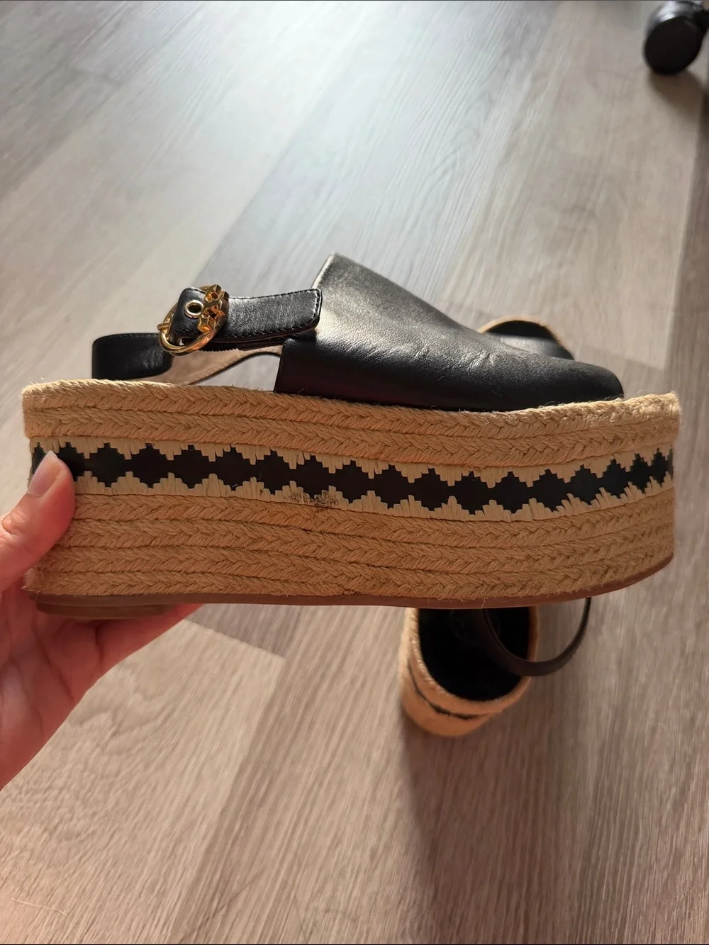 Tory Burch Dandy Leather Espadrilles